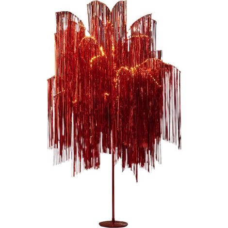 EDG Enzo De Gasperi Albero di Natale Led Frange 960 Microled H 180 Cm D 140 Cm Red (1/2)