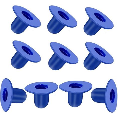 Lot de 10 bouchons de rechange bleus pour rallonges de piscine- (1/5)