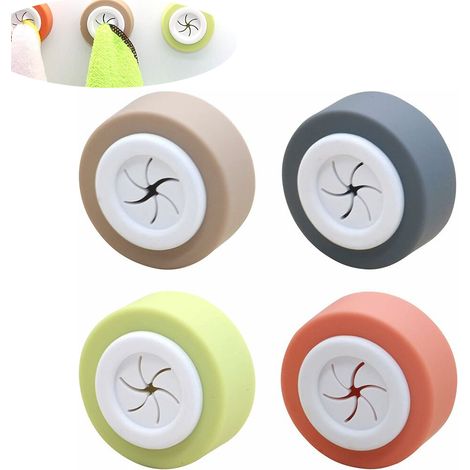 ganchos adhesivos para trapos de cocina, sin necesidad de taladrar. Ideales para baño, cocina y hogar.