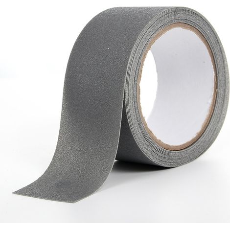Bande Antidérapante adhésive 10cm x 5m Ruban Adhésif Antidérapant Forte Adhésif, Bande Sécurité, Bande Antidérapante Adhésive,Gray (1/5)