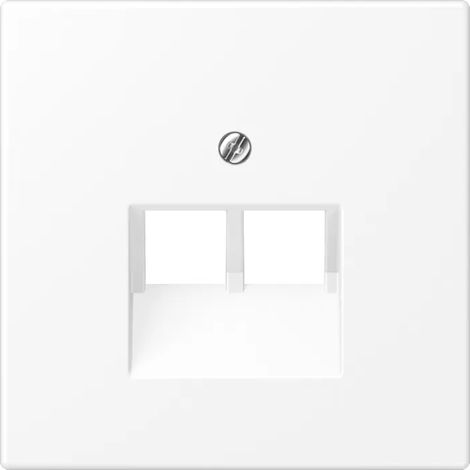 Jung Abdeckung für IAE/UAE-Anschlussdosen, 2 x 8-polig, Thermoplast lackiert, Serie LS, schneeweiß matt LS 969-2 UA WWM