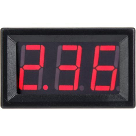Ampèremètre numérique CC à deux câbles, 0-10 A, rouge, 0,56 po (1/5)