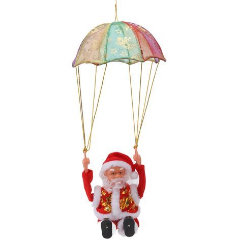 Ornements de noël en Parachute, belle forme, en polaire écologique et sûre, ornement suspendu en PC pour enfants, saut périlleux