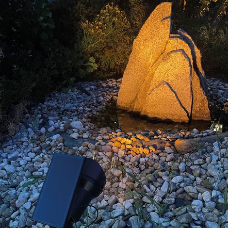 esotec Solar Bodenstrahler Berni, 1800K, Lichtfarbe bernstein, Solarlampe 103318 (1/5)