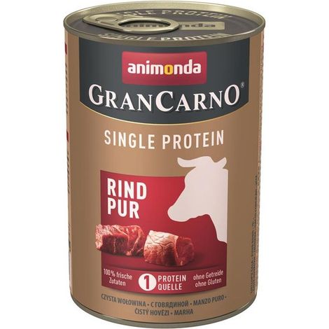 Animonda GranCarno Hundenassfutter Adult Single Protein getreidefrei 400 g Rind Nassfutter Hunde