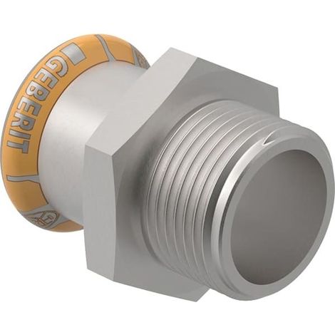 Geberit Mapress Therm Übergang, DN 25, 28mm x R 1", Edelstahl, 41708 (1/5)