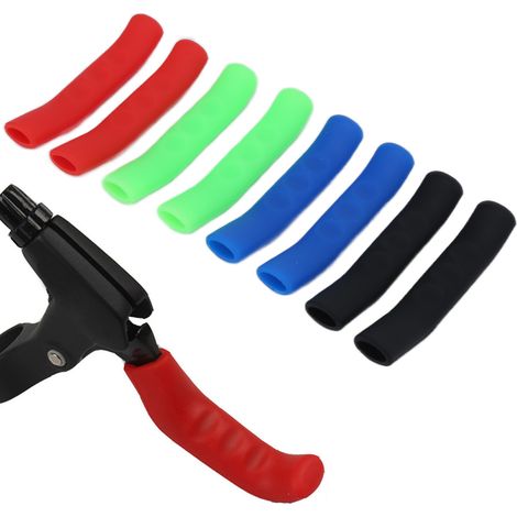 4 Paires de Protections Anti-Dérapage en Silicone pour Leviers de Frein de Vélo de Montagne et Route (1/5)