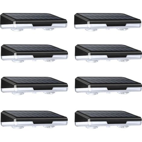 8er-Pack Solar-Gartenleuchten für Zaun und Terrasse – IP65 wasserdicht – Solarbetrieben – 8 RGB-Farben – Außenbeleuchtung (1/4)