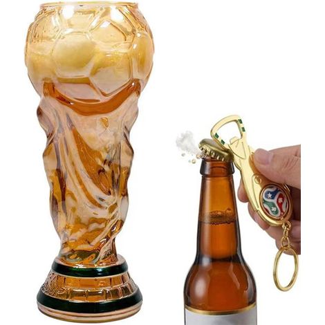Verre à bière Coupe du Monde 2026 capacité 500 ml design emblématique du trophée verre premium de qualité supérieure pour collection et dégustation (1/5)