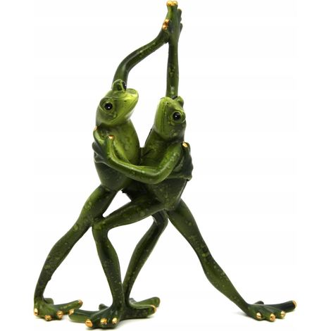 Figur eines tanzenden grünen Froschpaares als Geschenk (1/5)