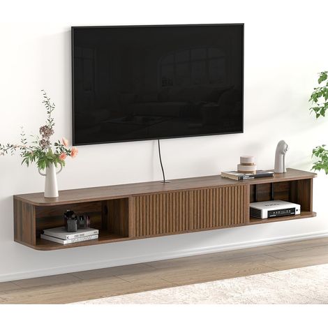 Meuble TV Mural 178 cm avec Gestion des câbles - Étagère TV Suspendue pour équipements multimédias TV, Console, décodeur, pour Salon, Salle à Manger ou Chambre (1/5)