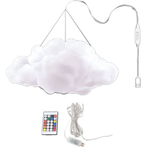 Riesige 3D-Wolkenlampe zum Selberbauen, steuerbar per App, multifunktionale und farbenfrohe Dekoration für Zuhause und Cafés. (1/5)