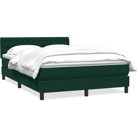 Maison Exclusive - Sommier à lattes de lit et matelas vert foncé 160x220cm velours