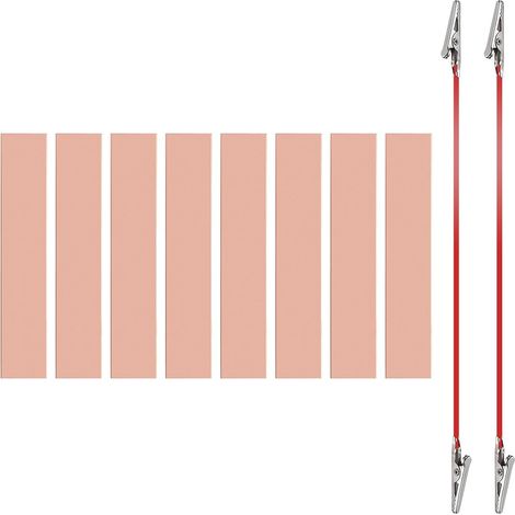 8 Pack Plaque Anode En Cuivre 15x80mm Bandes En Cuivre naturel (1/5)