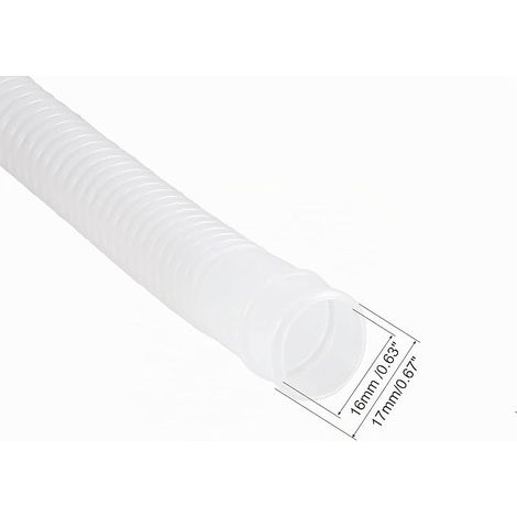 2 m 16 mm x 17 mm White Plastic Drain Hose for Air Conditioner (1/2)