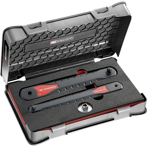 Facom – Set de cliquets à extension réversibles – 3 raccords inclus – Accès facile dans les espaces étroits – Pour cliquets à entraînement manuel et pneumatique