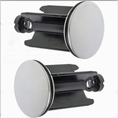 Bouchon De Lavabo - Laiton Chromé Et ABS - Réglable 6,7 À 8,3 Cm - Pour Drainage 40 Mm - Lot De 2 (1/5)
