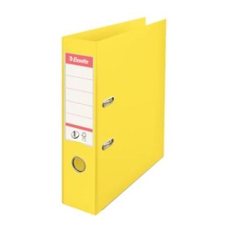 Esselte Raccoglitore a Leva Formato A4, in Plastica con Dorso da 7.5 cm, Pacco da 1, Giallo Vivida, 624070
