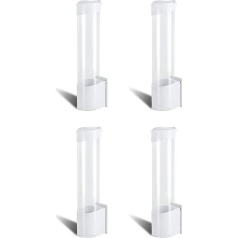 Dispensador de 4 vasos, soporte para vasos que se adapta a vasos de fondo plano o cónico de 3 a 7 onzas. (1/4)