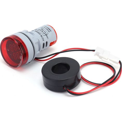 Voyant signal courant universel lampe ronde 2 afficheurs 60500V AC AD16-22DVA rouge (1/5)