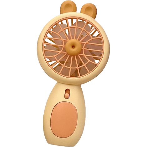 Mini ventilateur portable à piles, petit ventilateur personnel silencieux et puissant, design mignon pour enfants et filles, jaune citron (1/5)