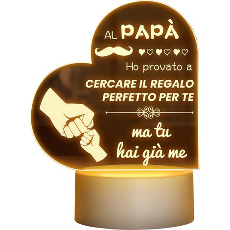 Regalo Festa Papà Lampada Scrivania Abat-jour Notturna Tedesco (1/5)