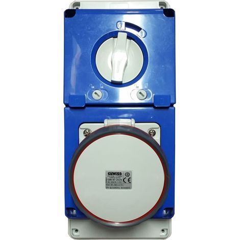 SOC.PR.VR.V.A.F.3P+T 63A 400V6H CBF IP67 GEWISS GW67252N (1/2)