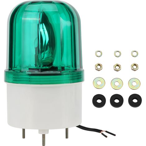 Ortviai Feu de signalisation d'urgence rotatif 220 V - LTE1101J - Vert, IP45, 3 W (1/5)