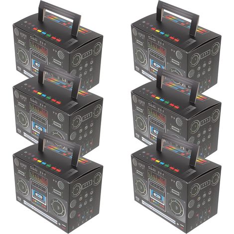 6 Stück pack Süßigkeitenboxen en Papier in Retro Radioform (1/5)