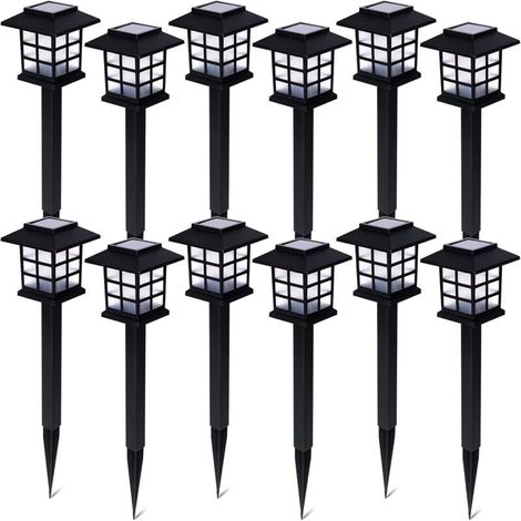 Lampe Solaire - IP65 - 8 H Autonomie - Pour Allée Terrasse Jardin Pelouse - 12 Pièces (1/5)
