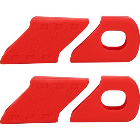 4 Pièces Manchons de Protection en Silicone Rouge pour Pédalier Vélo, Accessoire Antichoc Cyclisme (1/3)