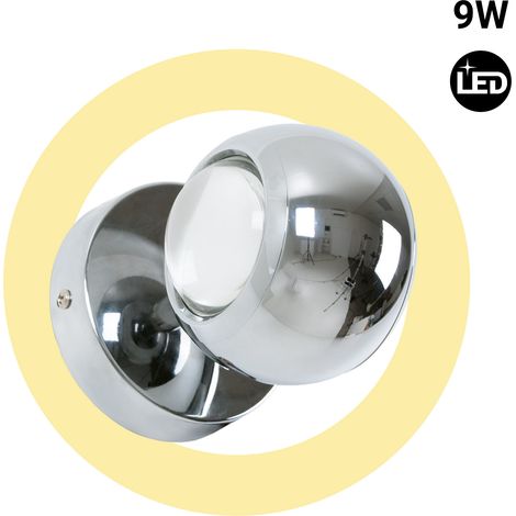 LED-Wandleuchte mit Optik "BOO" 9W - Chrom - Up & Down - 2700K (1/5)