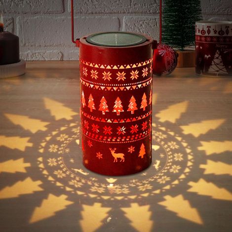 Lanterne Solaire Exterieur, Decoration Noel Exterieur, Lanterne Noel, Étanche LED Lampes Solaires Exterieures Jardin, Lanterne Noël (1/5)