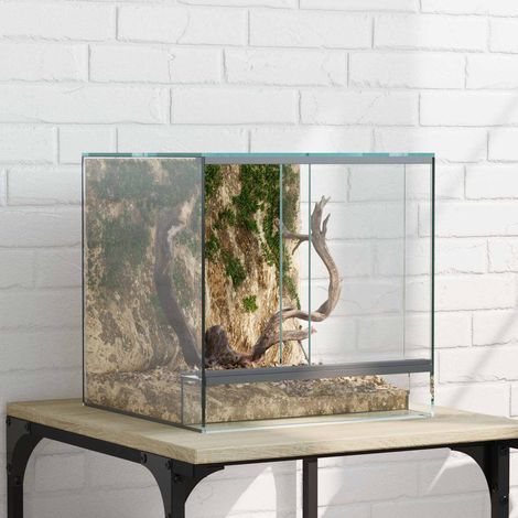 Terrarium mit Speicher Transparent 30 x 30 x 30 cm Glas