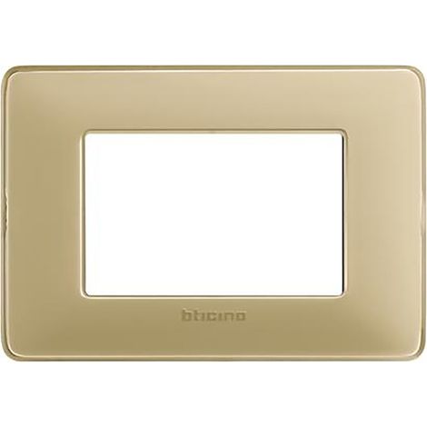Placca Matix 3 Moduli, Avorio, Tecnopolimero