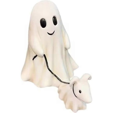 Décoration de bureau représentant une statue de chien fantôme promenant un chiot effrayant et intéressant, décoration en résine pour Halloween chez MengMeng B (1/5)