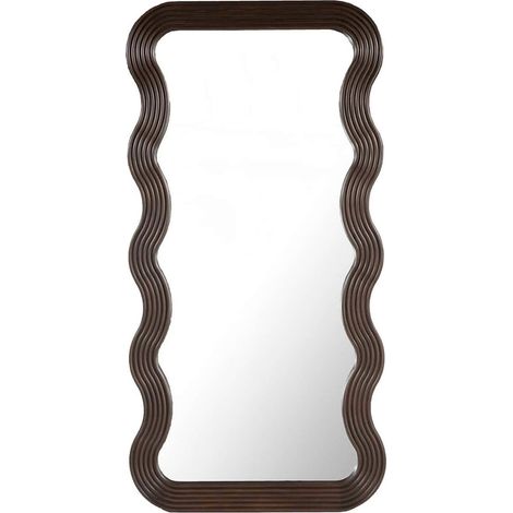 Miroir design élégant noir Mayfield - Bois foncé (1/3)