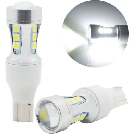 Ampoules LED T15 W15W 921 912 Feux de recul Blanc Xénon 6000K Super Lumineux 2600LM Lot de 2 (1/5)