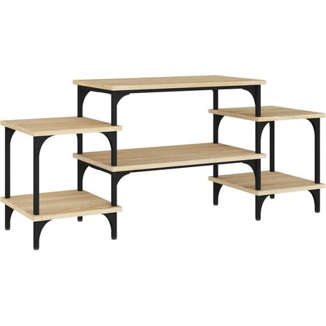 Mobile TV multimediale scaffale per televisione televisore buffet sala da pranzo soggiorno camera da letto rovere Sonoma 117 x 35 x 52 cm derivati del legno marrone 020027459