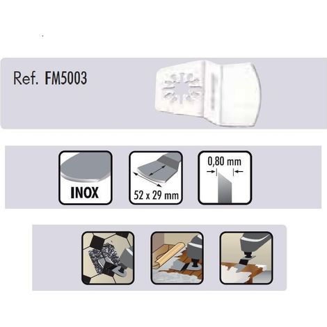 DUVER rascador para sierra oscilante 52 x 49 mm inox , 