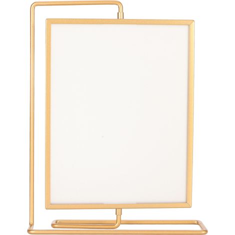 Cadre photo rotatif en métal doré Y5578, double face flottant pour décoration maison (1/5)