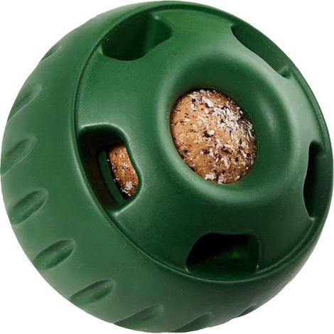 Bola de silicona para comida de mascotas, artículos para mascotas, juguetes interactivos duraderos para perros y moldes de silicona para golosinas para perros, fácil de limpiar, verde (1/4)