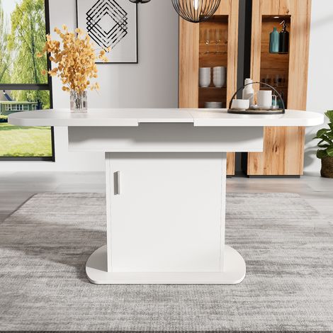 tavolo pranzo 110/130x70 allungabile contenitore bianco OKMYHOME (1/5)