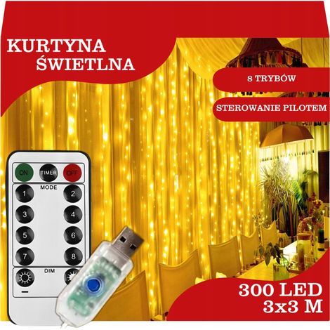 LICHTERLAUF-FENSTERLEUCHTEN 300 LED 3x3 WEIHNACHTSBAUM-GIRNELE