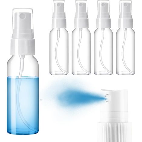 5 pezzi Flacone spray vuoto, Flacone spray da 20 ml, Flacone spray vuoto, Flacone di profumo vuoto, Flacone atomizzatore ricaricabile trasparente, Flacone a pompa vuoto ricaricabile in plastica per co