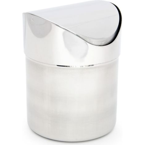 Poubelle cuisine de table 1,2 litres couvercle basculant acier inoxydable
