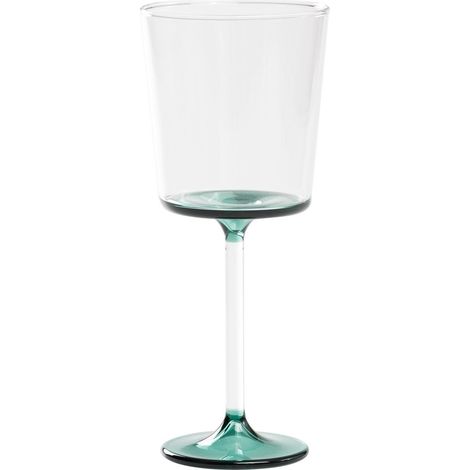 Discobolo Verre À Vin Rouge En Verre Borosilicaté Soufflé À La Main, Lot De 4 Pièces, Capacité 46,5 Cl, Design Avec Fond Vert Lac Élégant (1/3)