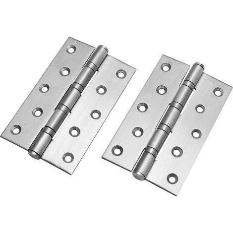 2 Stück Edelstahl Scharniere 125 mm Türband Türscharnier Scharnier Beschlag Schrauben (1/5)