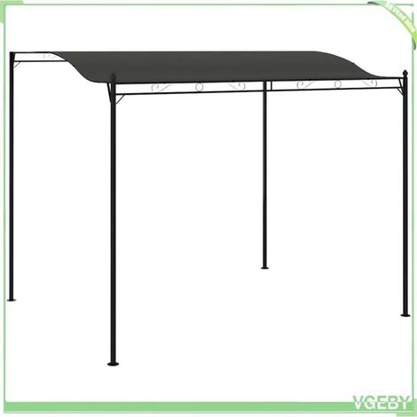 Auvent de parasol - FAFEICY - 47948 - 3 x 2,4 m - Anthracite et noir - Structure acier robuste (1/5)