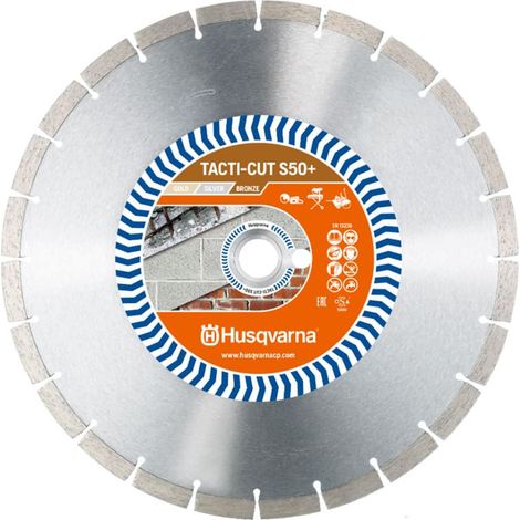 Disque de découpe Husqvarna Tacti-Cut S50 350mm – Pour béton armé et briques – Coupe nette et rapide – Segmenté pour durabilité (1/3)